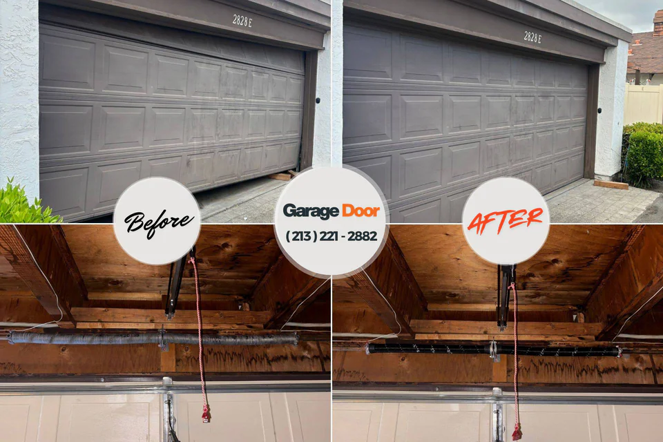 Before and after: Garage Door Installation & Replacement Lake of the Woods, IL